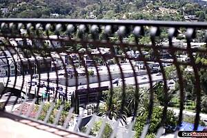 Busty lesbian milf neighbor facesits teen with pussy licking