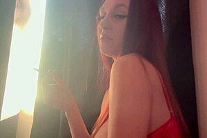 Italian big tits milf artemisia love smokes a cigarette solo while showing off her hot tits and sexy boobs.