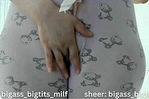 check out this latina milf with huge tits and a juicy wet pussy spreading her legs in cameltoe action. shes got that tight curvy body shaking!