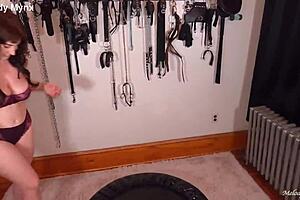 Milf Melody Mynx Debuts In Solo Scene With Big Natural Tits And Curvy Big Ass On Trampoline