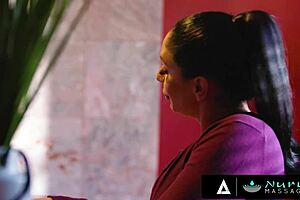 Naughty Couple Enjoys Steamy Threesome With Sexy Masseuse In Oiled Nuru Massage Session