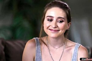 Busty lesbian milf neighbor facesits teen with pussy licking