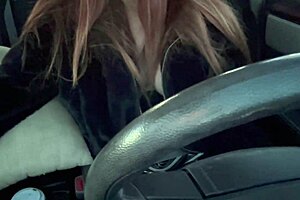 italian big tits artemisia love enjoys hot solo car ride flashing her big juicy boobs long hair fetish