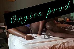 side fuck session at dawn with ebony amateur taking big black cock in shaved pussy behind scenes