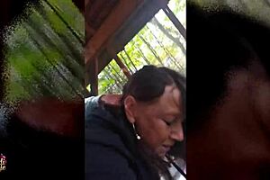 Best POV forest fuck and cum swallow by mature beauty Candi Annie in this free edition with natural tits flashing