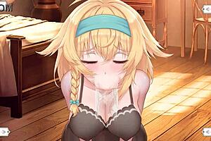 oh man cute sweet girl got fucked by huge cock in hentai game animation