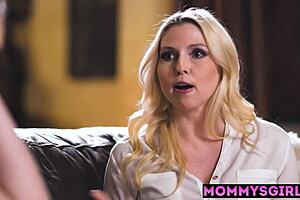 Amazing big ass teen stepdaughter Aften Opal gets her pussy licked by MILF stepmom Christie Stevens in hardcore lesbian action