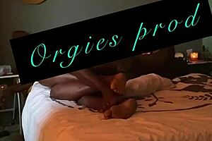 side fuck session at dawn with ebony amateur taking big black cock in shaved pussy behind scenes