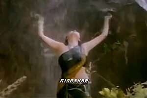 Rekha teases with wet boobs and hard nipples in steamy indian solo.