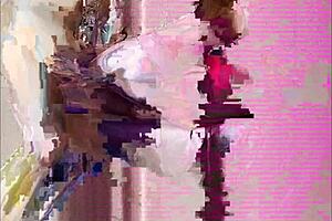 Beautiful wife rides cowgirl in stockings with cute lingerie