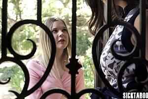 oh man, that pastor's horny wife silvia saige is totally banging the religious teen coco lovelock in this lesbian hookup