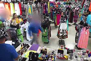 Blonde shoplyfter Scarlett Fall contrasts innocence with hard pussy banging from pervy officer