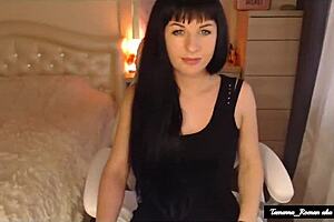 tamarra roman aka jessy does sexy chair to bed TEASE & STRIP in retro lingerie with small tits and clit play. she undresses on bed with clothes ripped in blue films style.