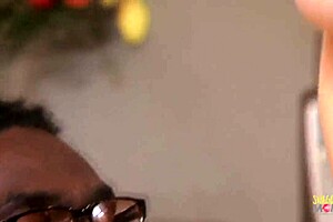 the driver sneaks in to pound the skinny milf's tight holes with his massive bbc. he drills her doggystyle before the family returns home.