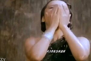 Rekha teases with wet boobs and hard nipples in steamy indian solo.