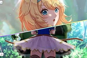 oh man cute sweet girl got fucked by huge cock in hentai game animation