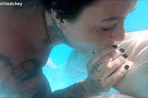 Blonde And Brunette Milfs Dive Into A Steamy Holiday Threesome In The Pool With Big Cock Action?