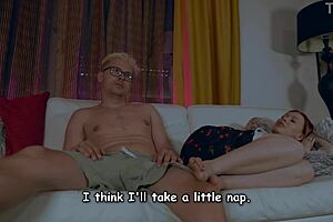 Redhead Stepmom's Hardcore Pussy Pounding on Couch