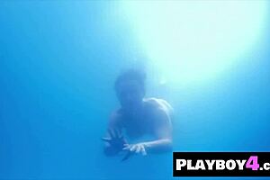 Gorgeous brunette lesbian Jazmin ENJOYS massage before HOT kissing with partner!