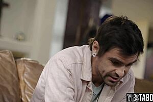 Redhead bbw investigator with big boobs gets rough doggystyle breeding from hairy suspect