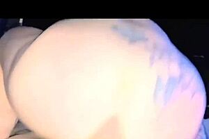 big booty white girl worships big white cock with blowjob and wet pussy in first time domination