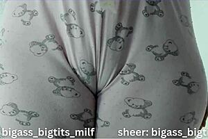 Isn't this Colombian milf's big ass and tight wet pussy with cameltoe just begging for spreading and squirting?