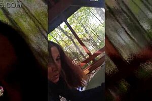 Best POV forest fuck and cum swallow by mature beauty Candi Annie in this free edition with natural tits flashing