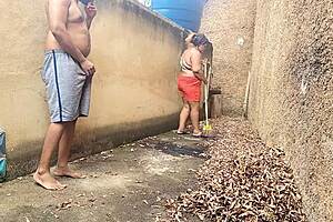 Hey stepmom, wanna get fucked hard in the backyard while neighbors watch your big tits bounce?