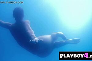 Gorgeous brunette lesbian Jazmin ENJOYS massage before HOT kissing with partner!