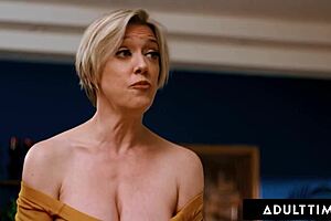 Busty MILF Dee Williams comforts stepbae Melody Marks by scissoring with big tits and pussy licking in intriguing mother in law action