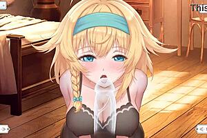 oh man cute sweet girl got fucked by huge cock in hentai game animation