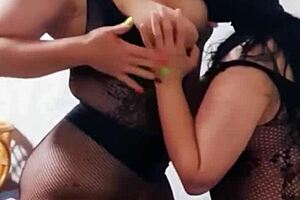 STEPMOM Teaches Her STEPDAUGHTER To FUCK LESBIAN SEX With Wet Pussy Kissing And Natural Tits