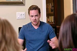 I'm lola fae with rachel rivers handling her immature stepbrother in petite cowgirl action