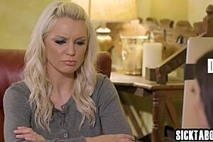 Lusty milf Kenzie Taylor tells horny lesbian teen 18+ Serena Blair she wants to lick and finger her wet pussy until they both cum from muff diving.