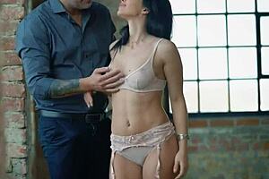 Hey, check out this guy licking and then anally pounding a busty german milf in hardcore doggystyle action