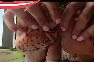 my sweet oily legs and fingers i do a foot massage and a candle with panties because im without a skirt foot feetish ginnagg