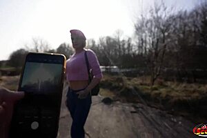 exclamation oh wow french blonde endy with huge clit and tits gets picked up for wild casting fuck