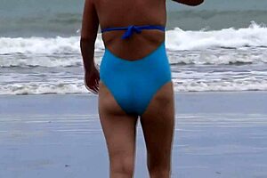 On the beach my cocks get hard exciting me to masturbate intensely?