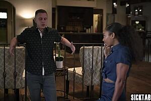 Ebony milf Cali Caliente confirms rumors by getting mouth fucked by white guy Alex Mack's big cock