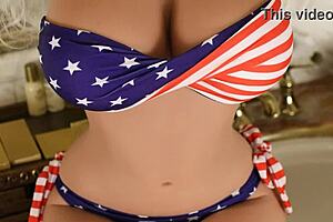 Bikini Milf American Sex Doll With Big Ass Takes Deep Anal Penetration