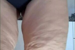 Hidden Camera Catches Stepmom In Kitchen With See-Through Blouse And Panties