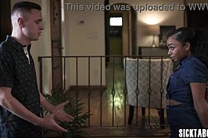 Ebony milf Cali Caliente confirms rumors by getting mouth fucked by white guy Alex Mack's big cock