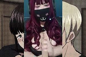 imagine virtual sex contrasting with goth girl big natural tits in jerk off instruction joi dirty talk session