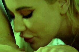 lesbian masseuse kayley gunner engages in tit sucking and pussy licking session