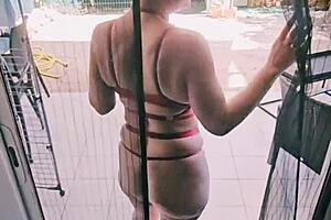 Compilation of a sexy mature milf hides surprising solo lingerie moments