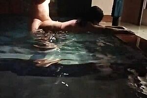 i can't believe i hooked up with my buddy's mature wife right there in the pool