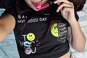 colombian porn actress, your video with math teacher got infiltrated, showing big tits and dildo play in uniform