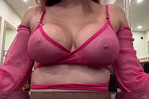 hot milf artemisia love dances at the club making her juicy big natural tits bounce in slow motion