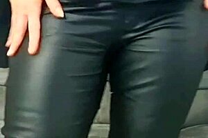 mature woman in leather lingerie teases in homemade compilation 😉