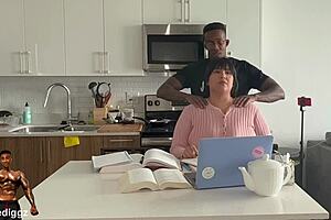 latina bbw takes that big black cock deep in wet pussy for being such a helpful study buddy